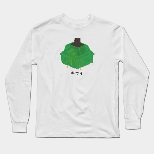 Kiwi Mechanical Keyboard Cherry MX Switch with Japanese Writing Long Sleeve T-Shirt by Charredsky